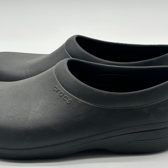 Crocs Slip Resistant Shoes On The Clock Work Clogs Black Slip On Mens 8 W 10 - Picture 9 of 11